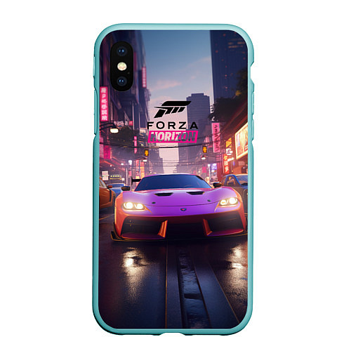 Чехол iPhone XS Max матовый Forza Horizon street racing / 3D-Мятный – фото 1