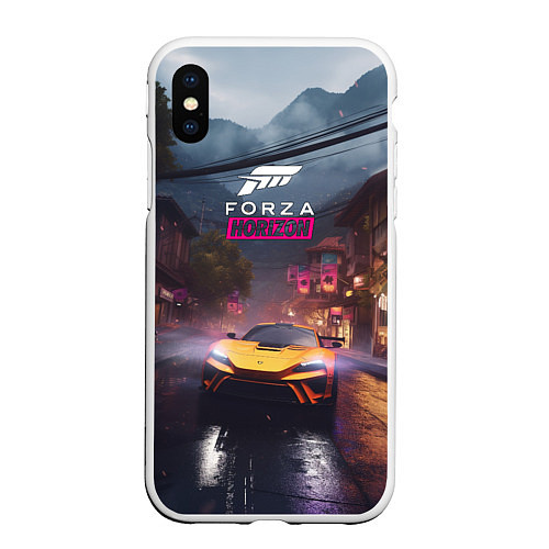 Чехол iPhone XS Max матовый Forza horizon racing / 3D-Белый – фото 1