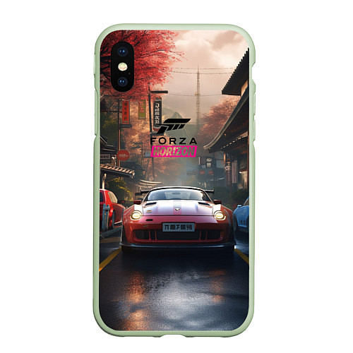 Чехол iPhone XS Max матовый Forza Horizon racing game / 3D-Салатовый – фото 1