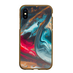 Чехол iPhone XS Max матовый Палитра масло