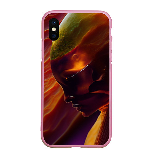 Чехол iPhone XS Max матовый Ангел огня / 3D-Розовый – фото 1