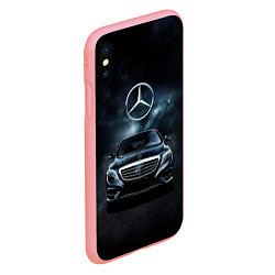 Чехол iPhone XS Max матовый Mercedes Benz black, цвет: 3D-баблгам — фото 2