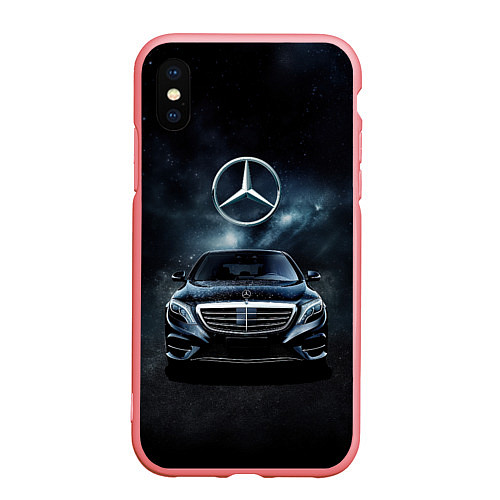 Чехол iPhone XS Max матовый Mercedes Benz black / 3D-Баблгам – фото 1