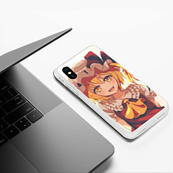 Чехол iPhone XS Max матовый Touhou Project Flandre Scarlet Smile, цвет: 3D-белый — фото 2