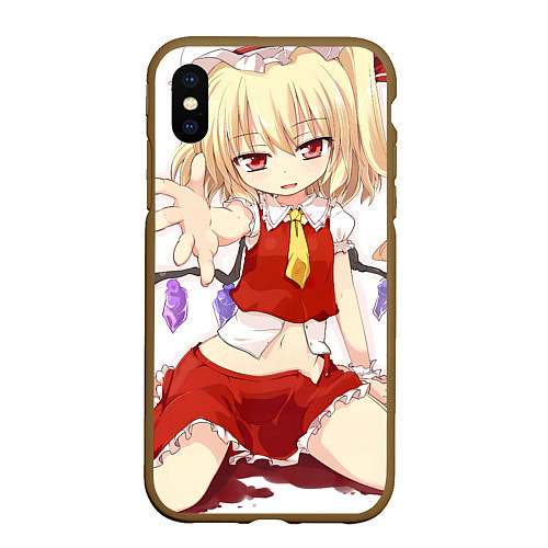 Чехол iPhone XS Max матовый Touhou Project Flandre Скарлет Cute / 3D-Коричневый – фото 1