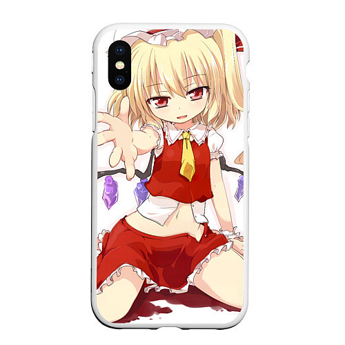 Чехол iPhone XS Max матовый Touhou Project Flandre Скарлет Cute / 3D-Белый – фото 1