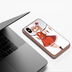 Чехол iPhone XS Max матовый Touhou Project Flandre, цвет: 3D-коричневый — фото 2