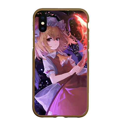 Чехол iPhone XS Max матовый Touhou Project Flandre Scarlet / 3D-Коричневый – фото 1