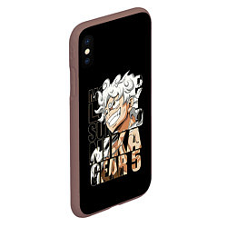 Чехол iPhone XS Max матовый Luffy Gear 5 Луффи, цвет: 3D-коричневый — фото 2