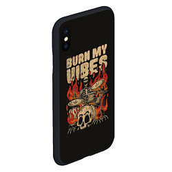 Чехол iPhone XS Max матовый Burn my vibes, цвет: 3D-черный — фото 2