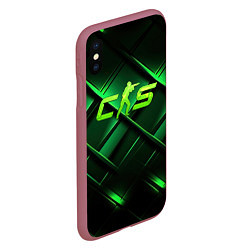 Чехол iPhone XS Max матовый CS2 green background, цвет: 3D-малиновый — фото 2