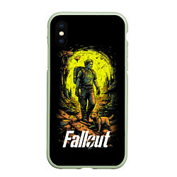 Чехол iPhone XS Max матовый Fallout poster, цвет: 3D-салатовый