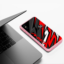 Чехол iPhone XS Max матовый Honda - CR-V - геометрия, цвет: 3D-баблгам — фото 2