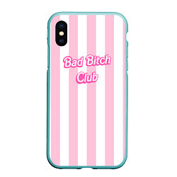 Чехол iPhone XS Max матовый Bad Bitch Club - barbie style, цвет: 3D-мятный