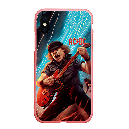 Чехол iPhone XS Max матовый ACDC rock music / 3D-Баблгам – фото 1