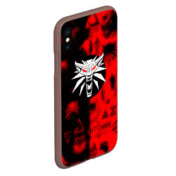 Чехол iPhone XS Max матовый The Witcher pattern magic, цвет: 3D-коричневый — фото 2