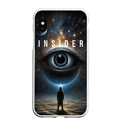 Чехол iPhone XS Max матовый Инсайдер и всевидящее око на фоне звездного космос