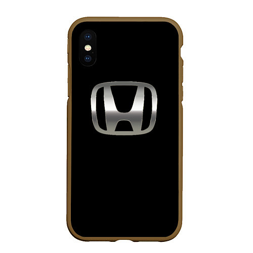 Чехол iPhone XS Max матовый Honda sport auto / 3D-Коричневый – фото 1