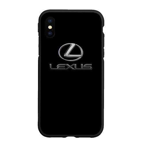 Чехол iPhone XS Max матовый Lexus brend sport / 3D-Черный – фото 1