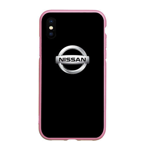 Чехол iPhone XS Max матовый Nissan sport auto / 3D-Розовый – фото 1