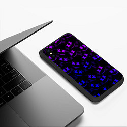 Чехол iPhone XS Max матовый Marshmello DJ, цвет: 3D-черный — фото 2