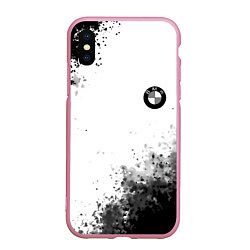 Чехол iPhone XS Max матовый Bmw краски спорт, цвет: 3D-розовый