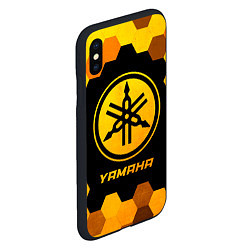 Чехол iPhone XS Max матовый Yamaha - gold gradient, цвет: 3D-черный — фото 2