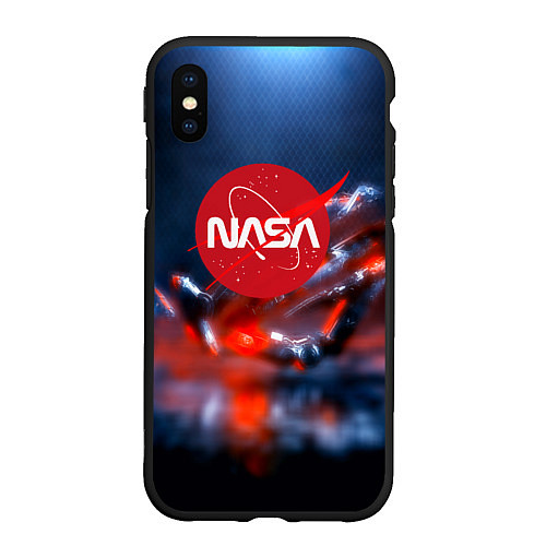 Чехол iPhone XS Max матовый Nasa space star / 3D-Черный – фото 1