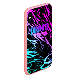 Чехол iPhone XS Max матовый Fortnite neon uniform, цвет: 3D-баблгам — фото 2