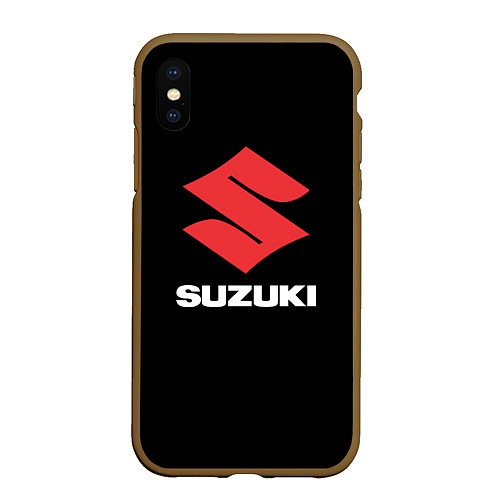 Чехол iPhone XS Max матовый Suzuki sport brend / 3D-Коричневый – фото 1