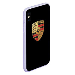 Чехол iPhone XS Max матовый Porsche car auto, цвет: 3D-светло-сиреневый — фото 2