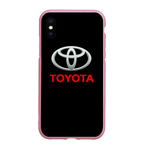 Чехол iPhone XS Max матовый Toyota sport car / 3D-Розовый – фото 1