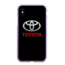 Чехол iPhone XS Max матовый Toyota sport car, цвет: 3D-сиреневый