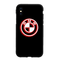 Чехол iPhone XS Max матовый Bmw fire car, цвет: 3D-черный