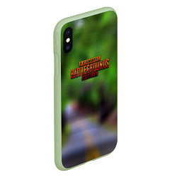 Чехол iPhone XS Max матовый Pubg mobile game, цвет: 3D-салатовый — фото 2