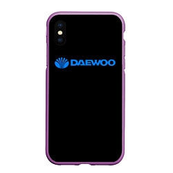 Чехол iPhone XS Max матовый Daewoo sport korea, цвет: 3D-фиолетовый