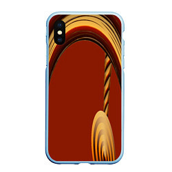 Чехол iPhone XS Max матовый Древесные изгибы, цвет: 3D-голубой