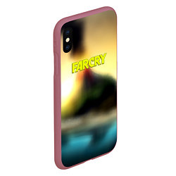Чехол iPhone XS Max матовый Farcry tropicano, цвет: 3D-малиновый — фото 2