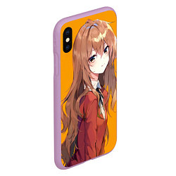 Чехол iPhone XS Max матовый Toradora Тайга Айсака, цвет: 3D-сиреневый — фото 2