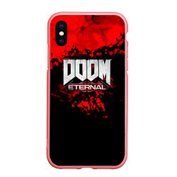 Чехол iPhone XS Max матовый Doom blood game, цвет: 3D-баблгам