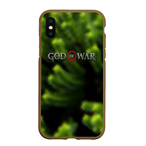 Чехол iPhone XS Max матовый God of war scandinavia / 3D-Коричневый – фото 1