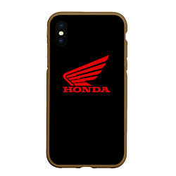 Чехол iPhone XS Max матовый Honda sportcar, цвет: 3D-коричневый