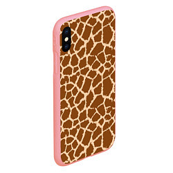 Чехол iPhone XS Max матовый Кожа жирафа - giraffe, цвет: 3D-баблгам — фото 2