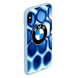 Чехол iPhone XS Max матовый Bmw carbon sport auto brend, цвет: 3D-голубой — фото 2