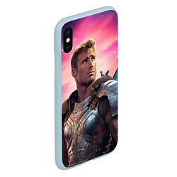 Чехол iPhone XS Max матовый William Glen Harold Herrington, цвет: 3D-голубой — фото 2