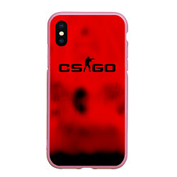 Чехол iPhone XS Max матовый Counter Strike online, цвет: 3D-розовый