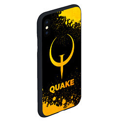 Чехол iPhone XS Max матовый Quake - gold gradient, цвет: 3D-черный — фото 2