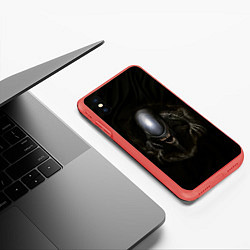 Чехол iPhone XS Max матовый Чужой ксеноморф, цвет: 3D-красный — фото 2