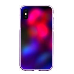 Чехол iPhone XS Max матовый Гградиент красный и синий, цвет: 3D-сиреневый