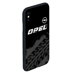 Чехол iPhone XS Max матовый Opel speed на темном фоне со следами шин: символ с, цвет: 3D-черный — фото 2